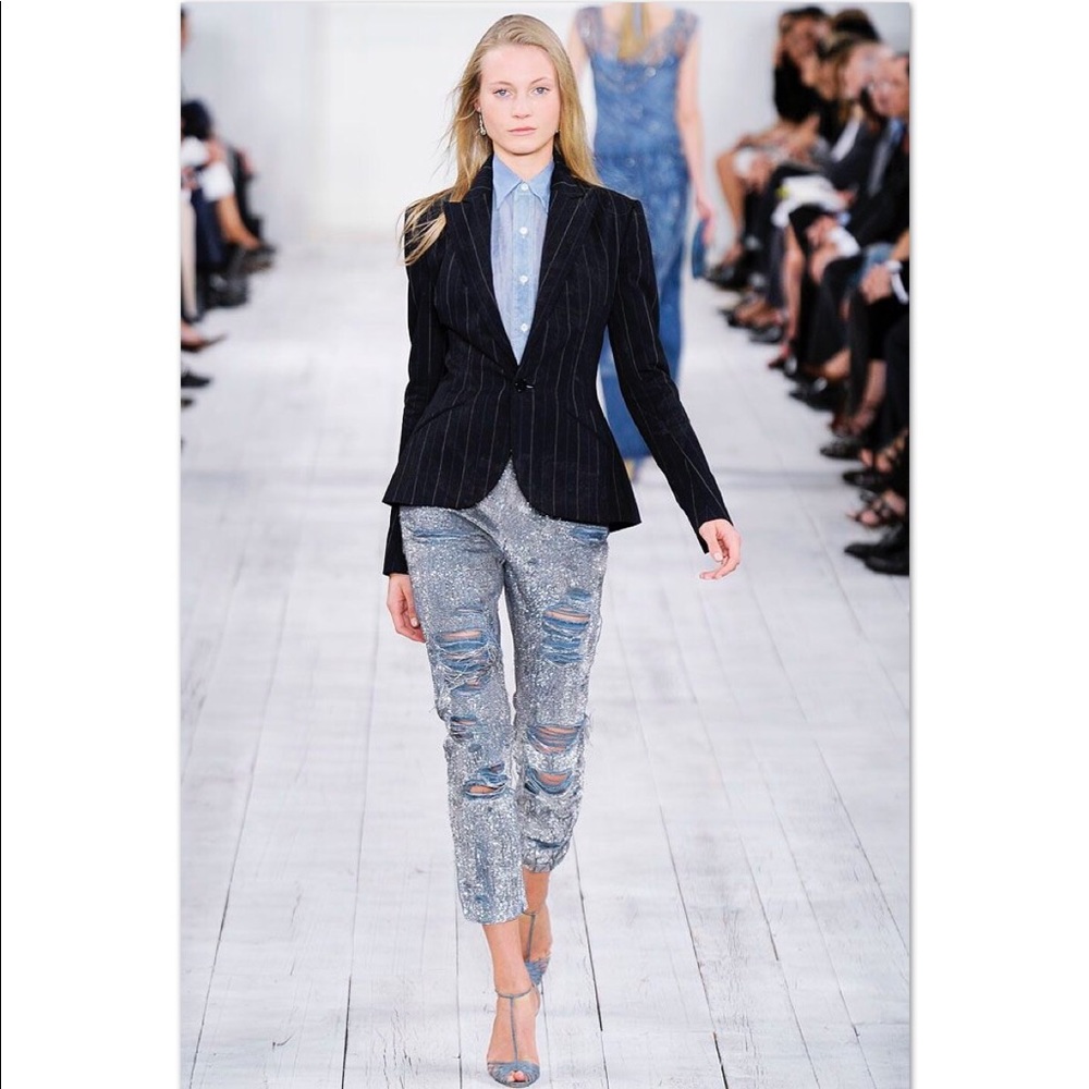 Ralph Lauren Collection Runway 2010 Sequin Jeans
